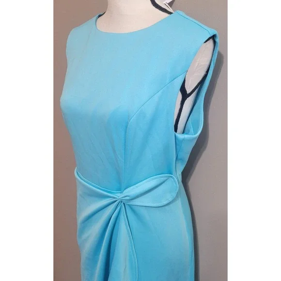 NWT Fehaute A-Line Twist Waist Midi Dress - Picture 6 of 7